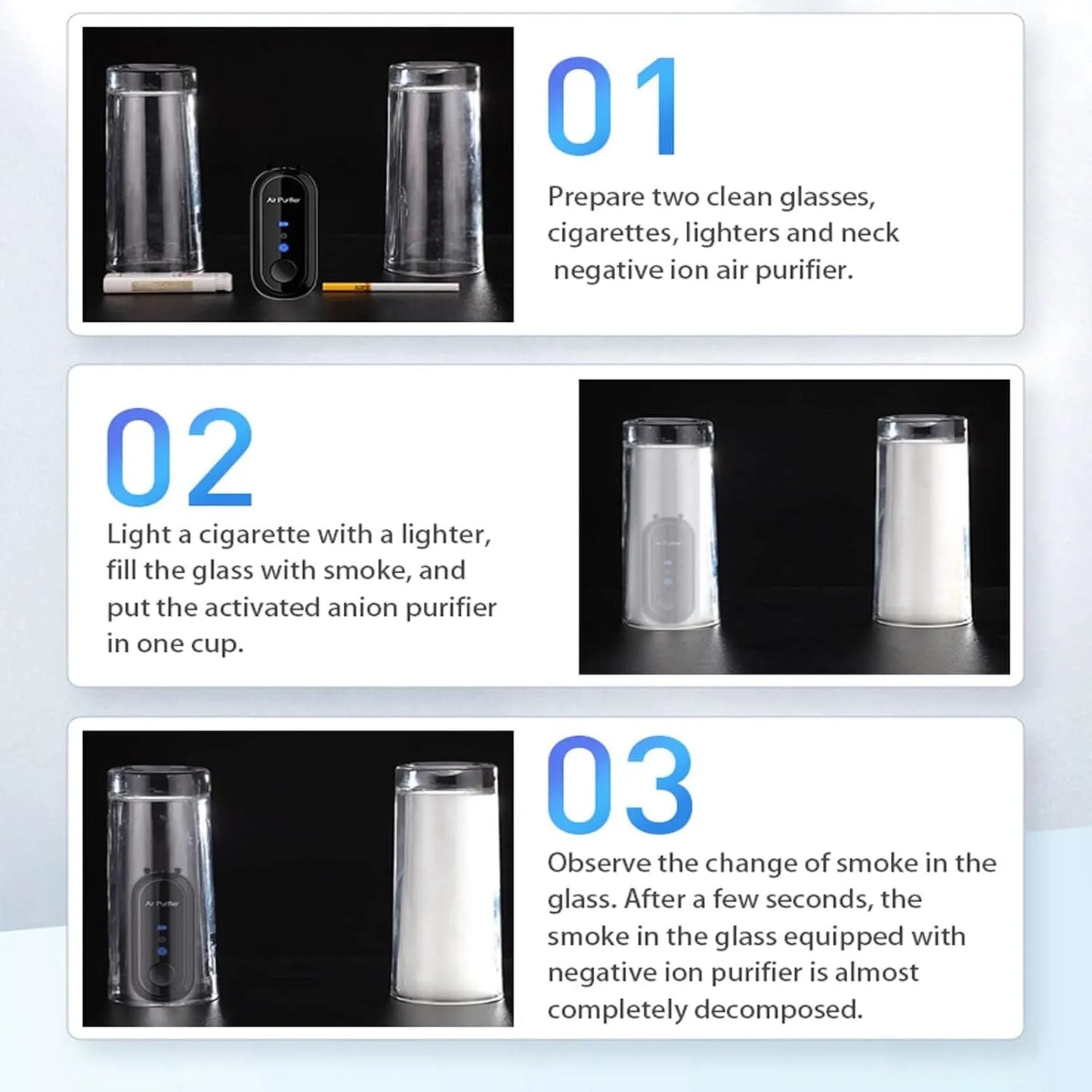 Smart Air Purifier Necklace Device