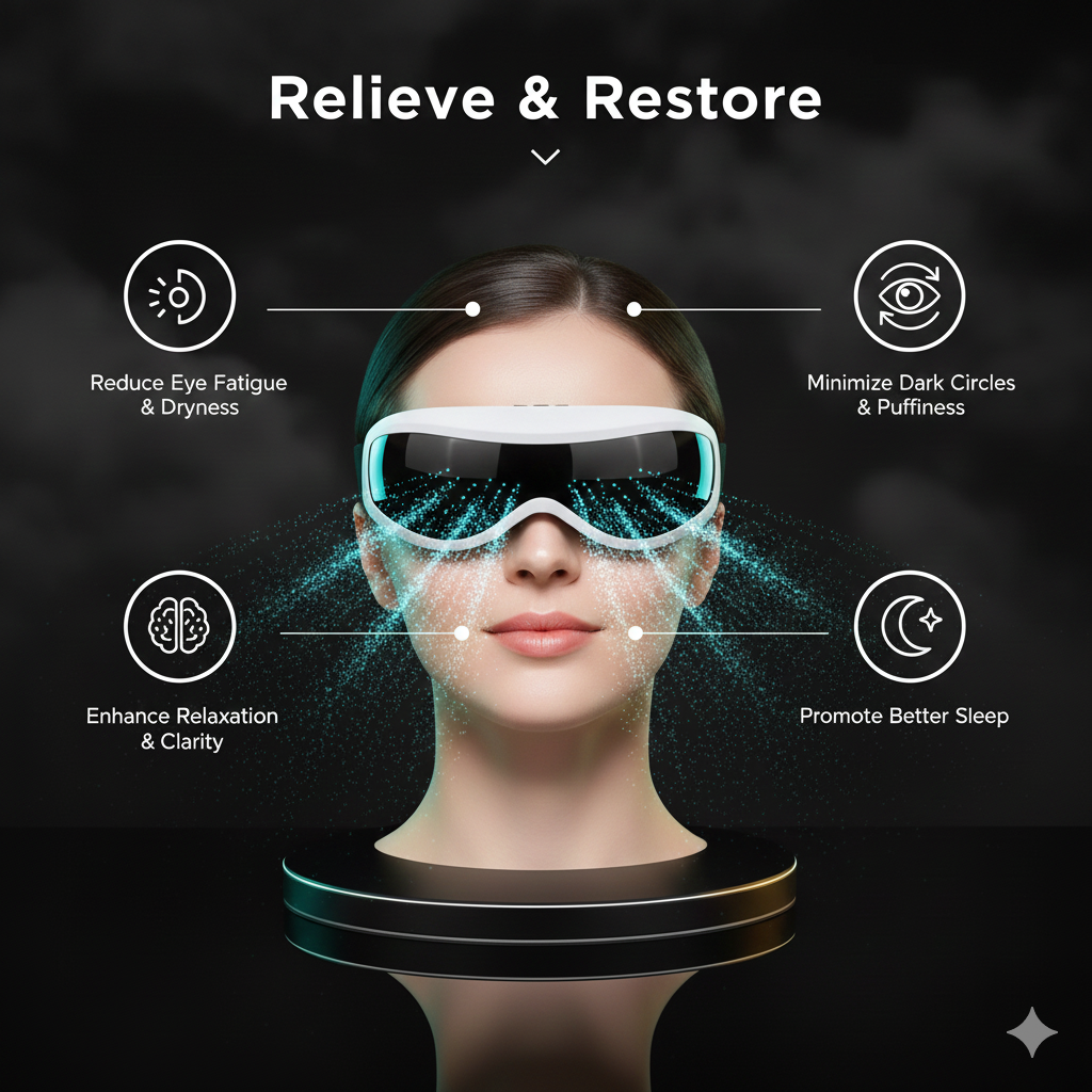 Smart Acupressure Eye Massager to Relax Eyes & Support Vision