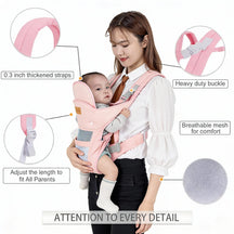 Multi-Position Baby Carrier with Hip Support
