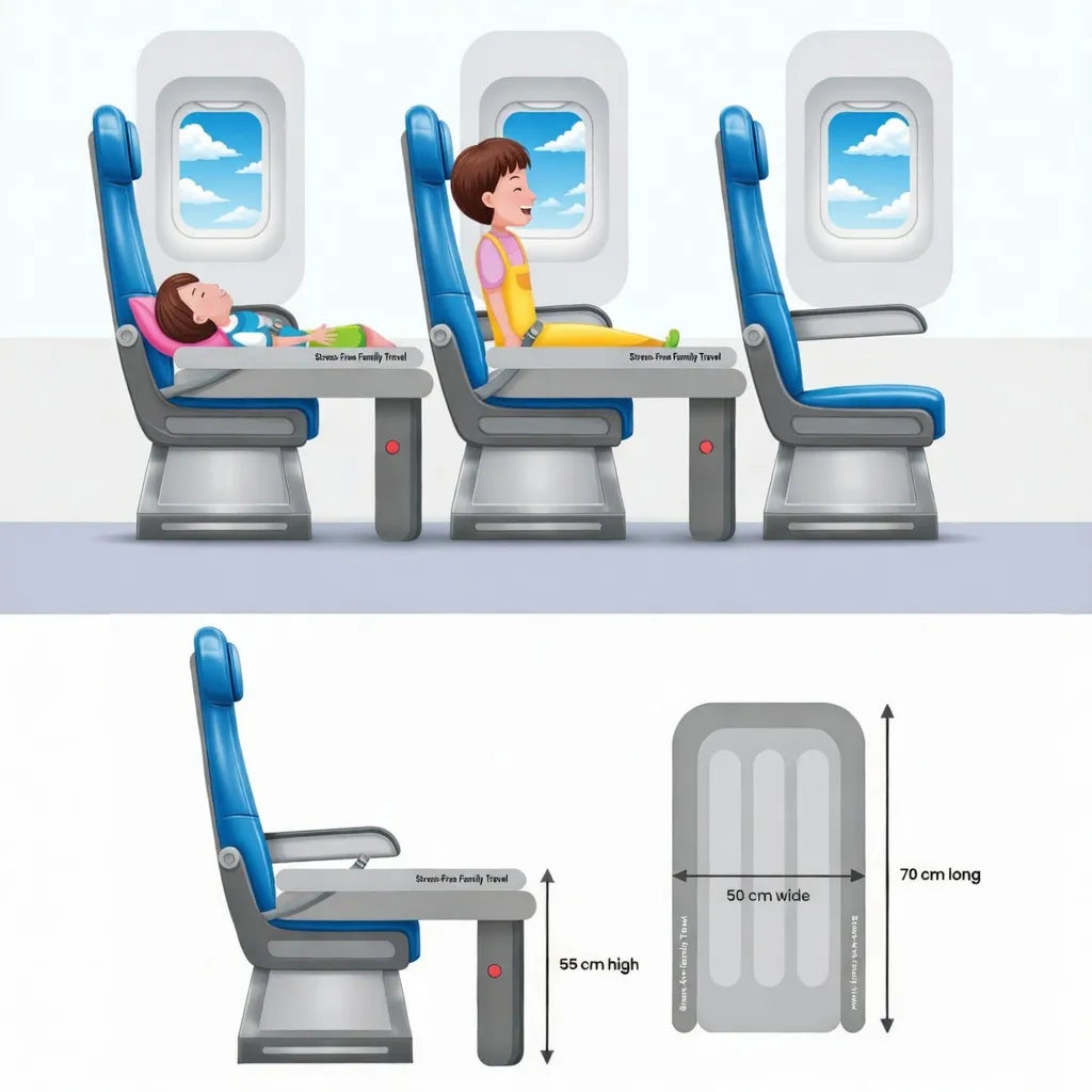 Kids Travel Air Bed with Safety Support