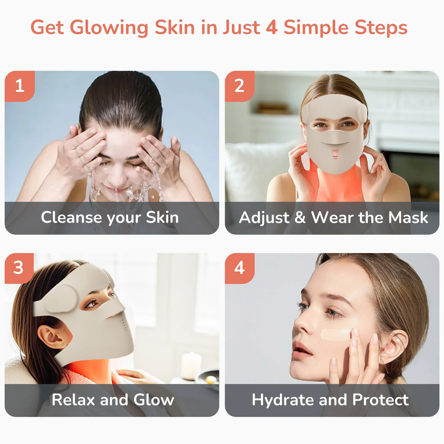 Anti-Aging & Acne Treatment LED Light Therapy Mask