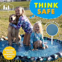 Extra-Thick Non-Slip Splash Pad for Toddlers & Pets – 360° Cooling Spray Pool