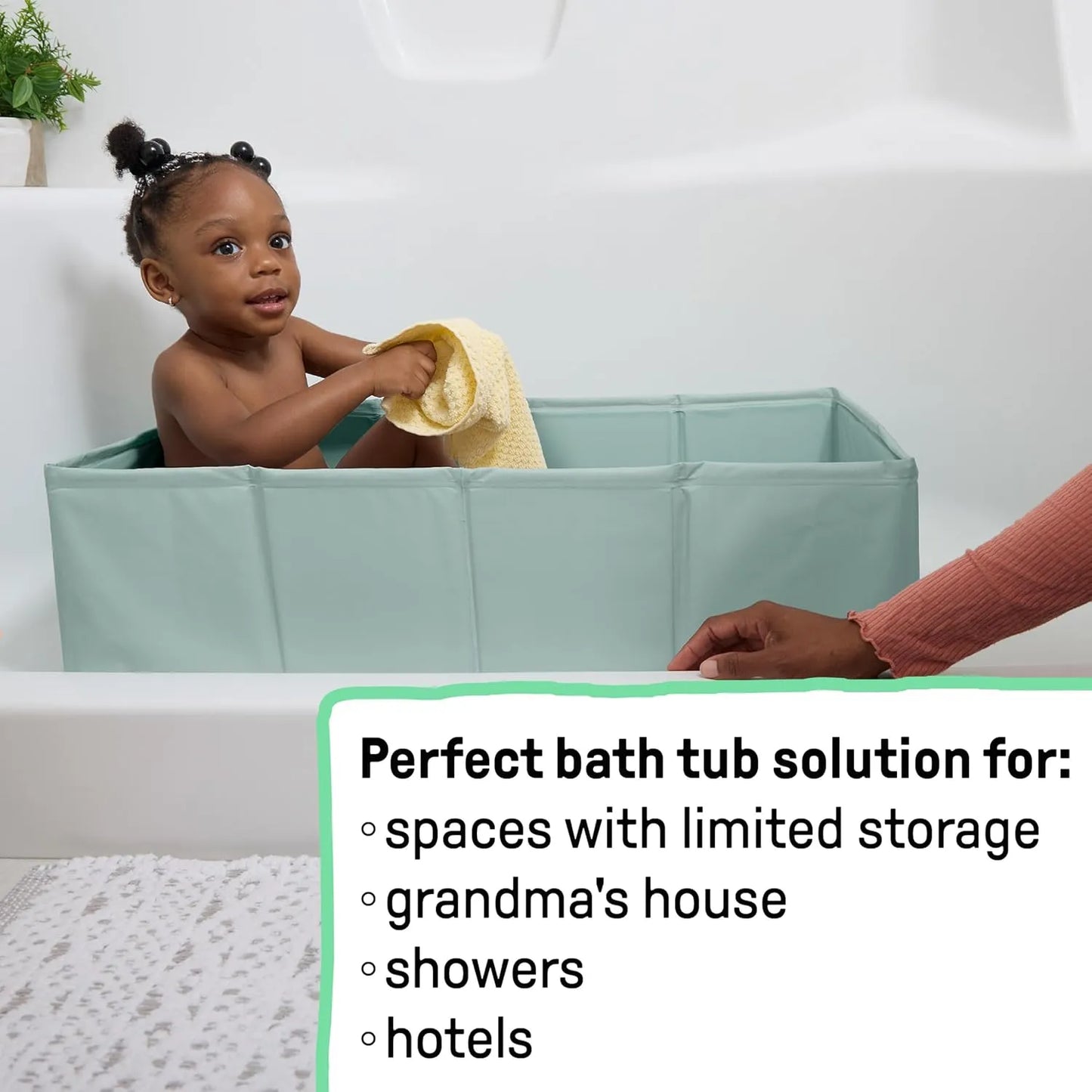 Foldable Baby Bathtub With Soft Padded Base