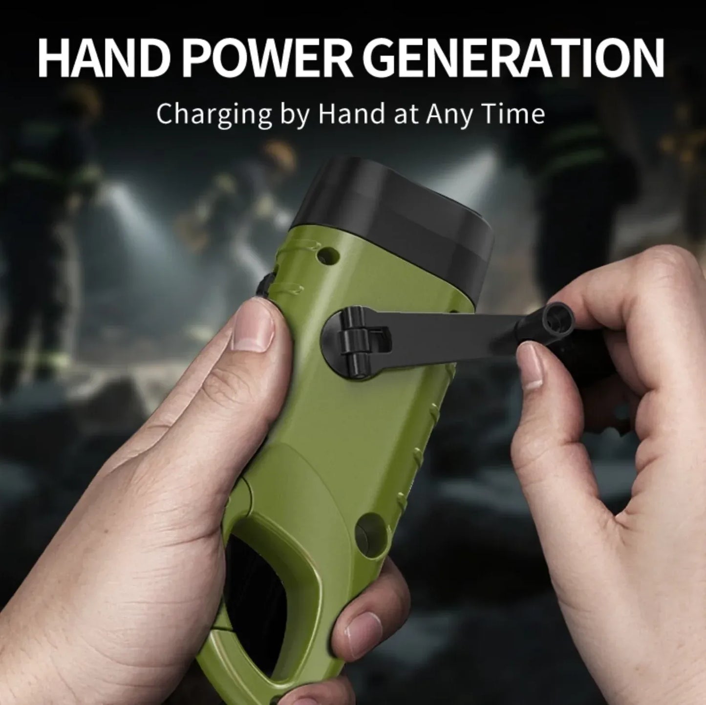 Solar Hand Crank Safety Torch & Power Bank