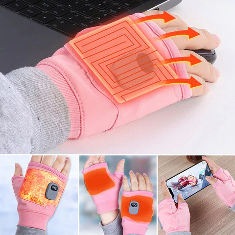 USB Heated Fingerless Gloves –“Smart Warmth for Smart Workers