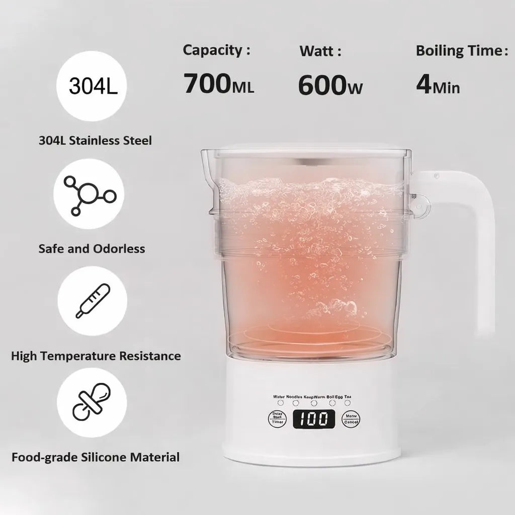 Smart Foldable Quick-Boil Electric Kettle