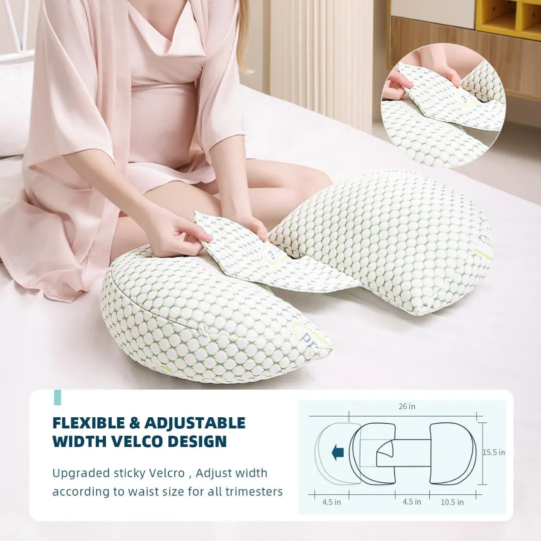Adjustable Pregnancy Support Pillow for Belly & Back