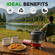 Portable Camping Gas Stove for Travel, Hiking, Outdoor Picnic & Emergency Cooking Use with Storage Bag