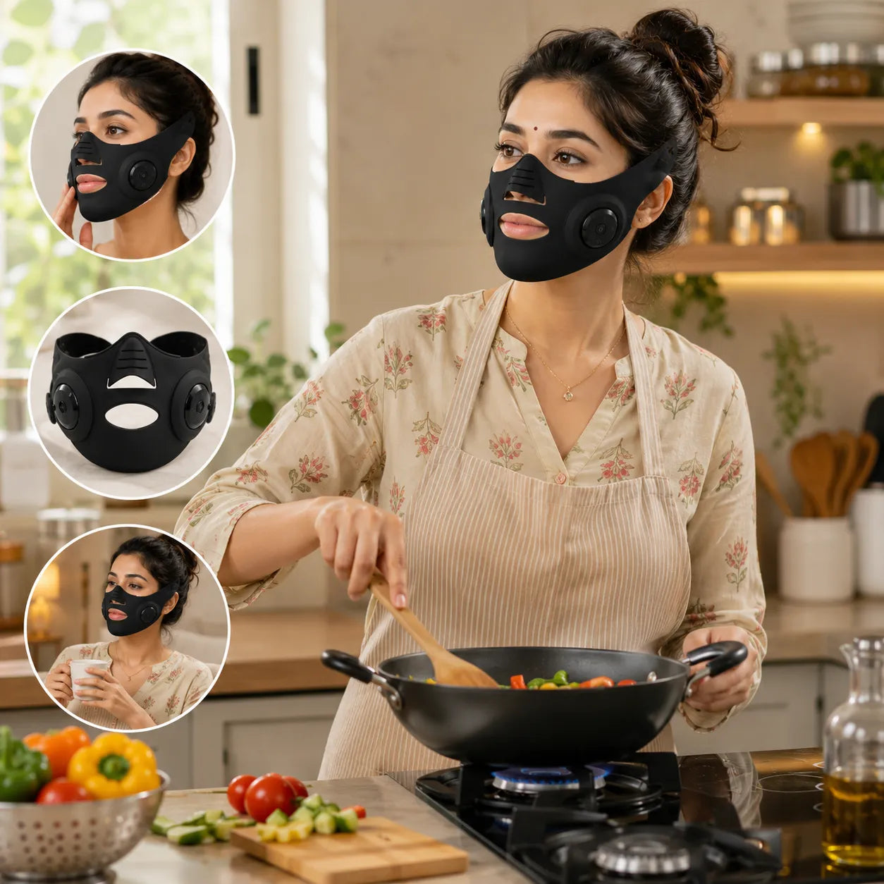 Reduction or complete disappearance of the double chin V-Face Massager