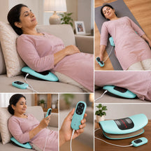 Hot Compress Back Pain Relief Lumbar Massager for Muscle Relaxation, Posture Improvement, Stress Relief, and Daily Back Care