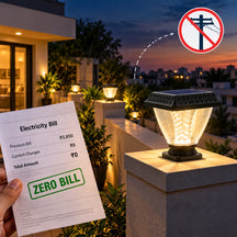Solar Gate Light Wireless Decorative LED for Compound Wall Boundary, Patio, Landscape, Yard Uses, Multicolour