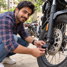 High-Decibel Anti-Theft Disc Brake Alarm Lock With 110dB Siren Alarm Sound, Protect Your Bike at Office, Market, Gym or Outside Your Home