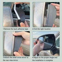 Universal Carbon Fiber Side Mirror with Rain Guard