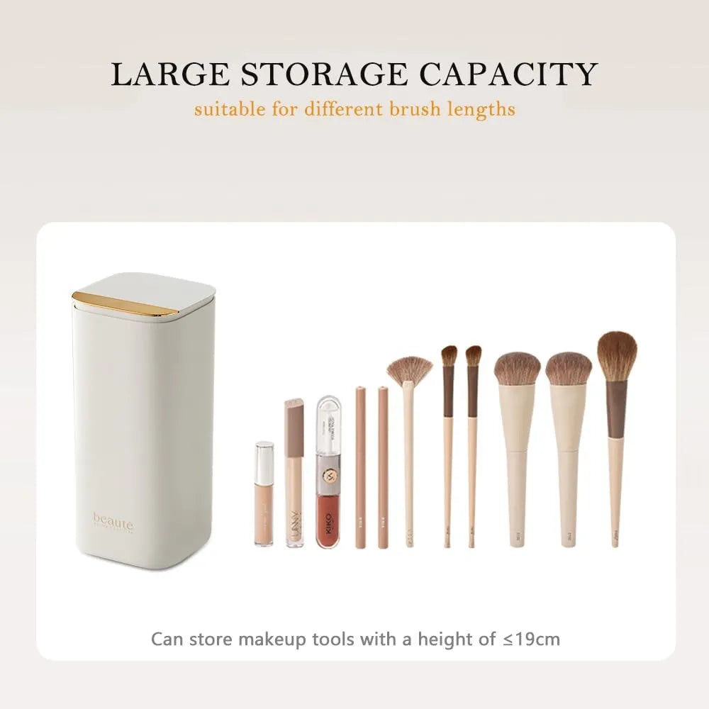 Automatic One-Touch Pop-Up Makeup Brush Organizer