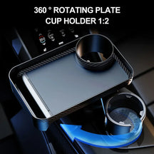 360° Rotatable Car Cup Holder Expander Tray