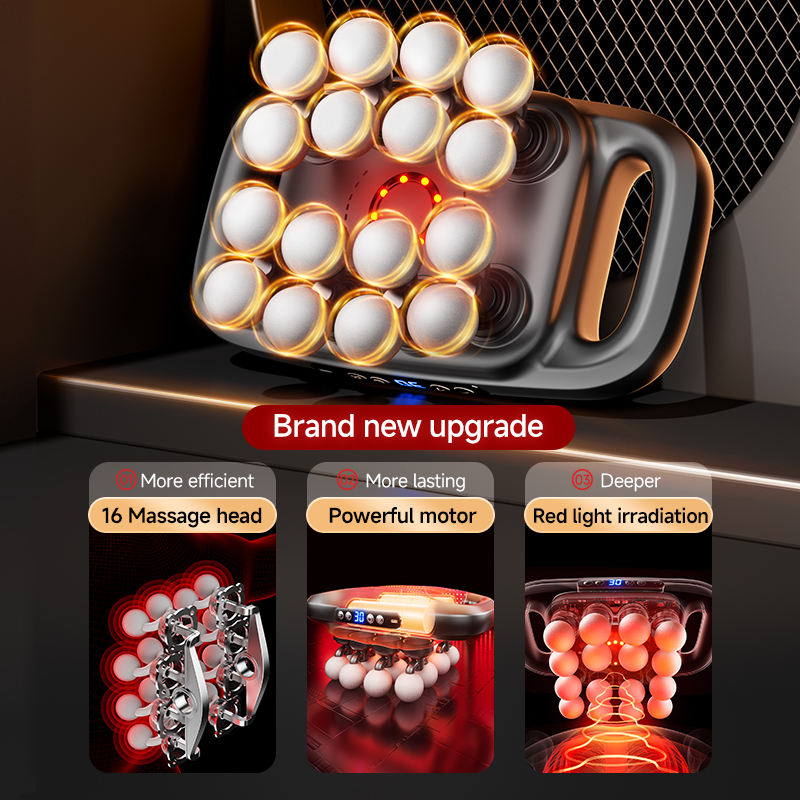 Smart Deep Tissue Body Muscle Massager with 16 Heads