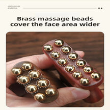 Wooden Brass Anti-Aging Facial Massager & Jaw Shaper