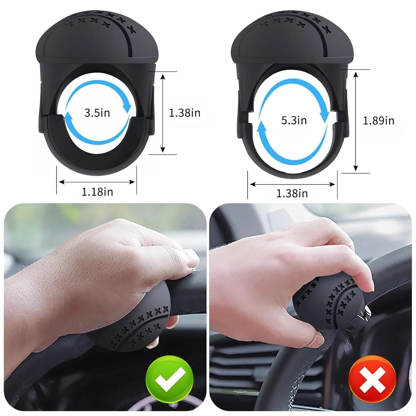 360° Silicone Steering Wheel Knob