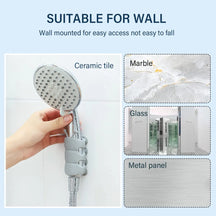 No-Drill Silicone Shower Head Holder With Flexible Grip (Pack of 4)