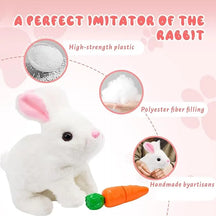 Smart Motion Bunny Toy with Ultra-Soft Fur