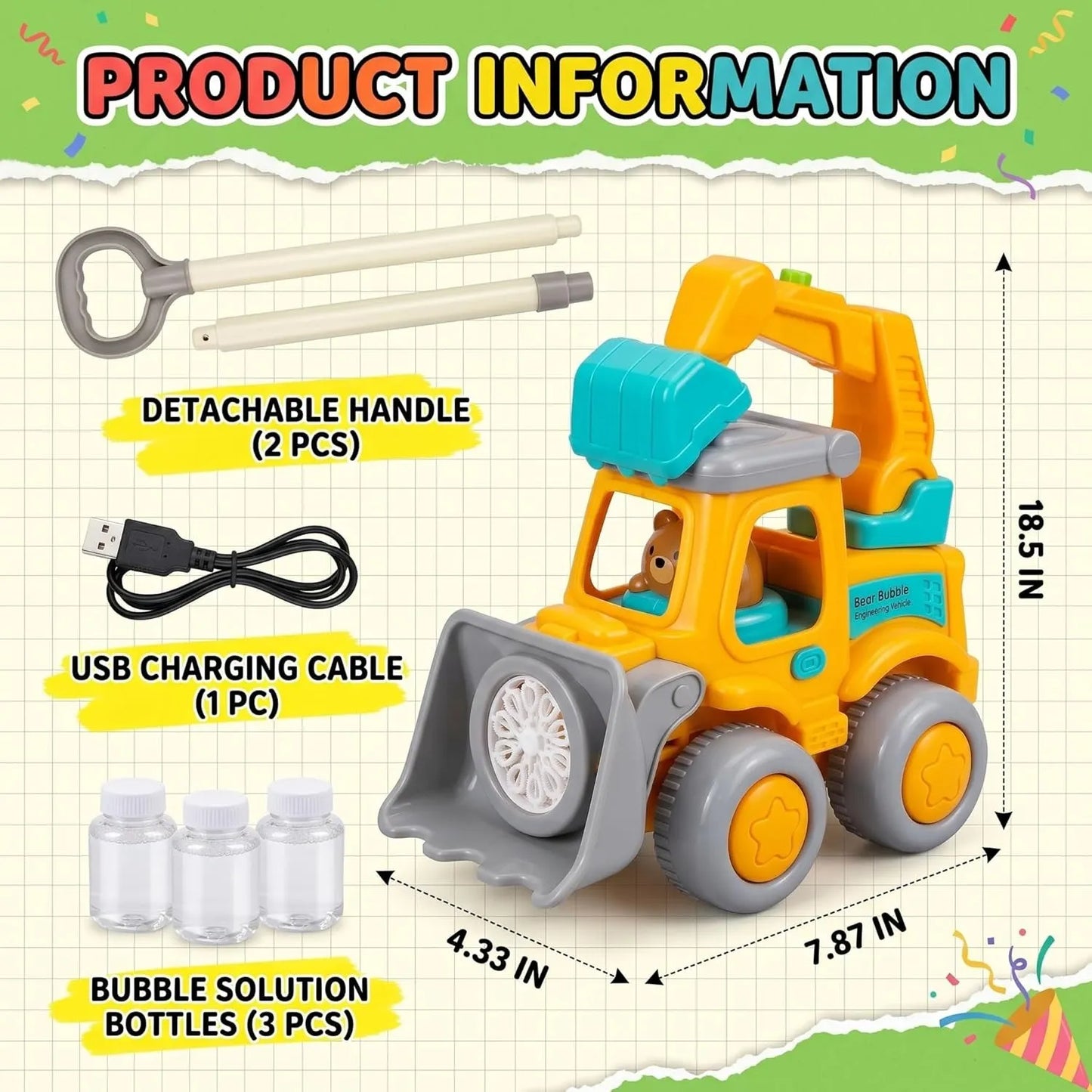 2-in-1 Push & Handheld Toy Truck