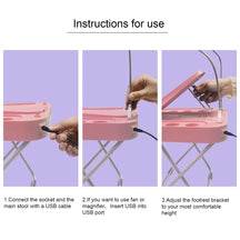 All-in-One Foldable Pedicure Stand with Light, Magnifier & Dryer