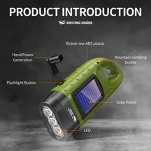 Solar Hand Crank Safety Torch & Power Bank