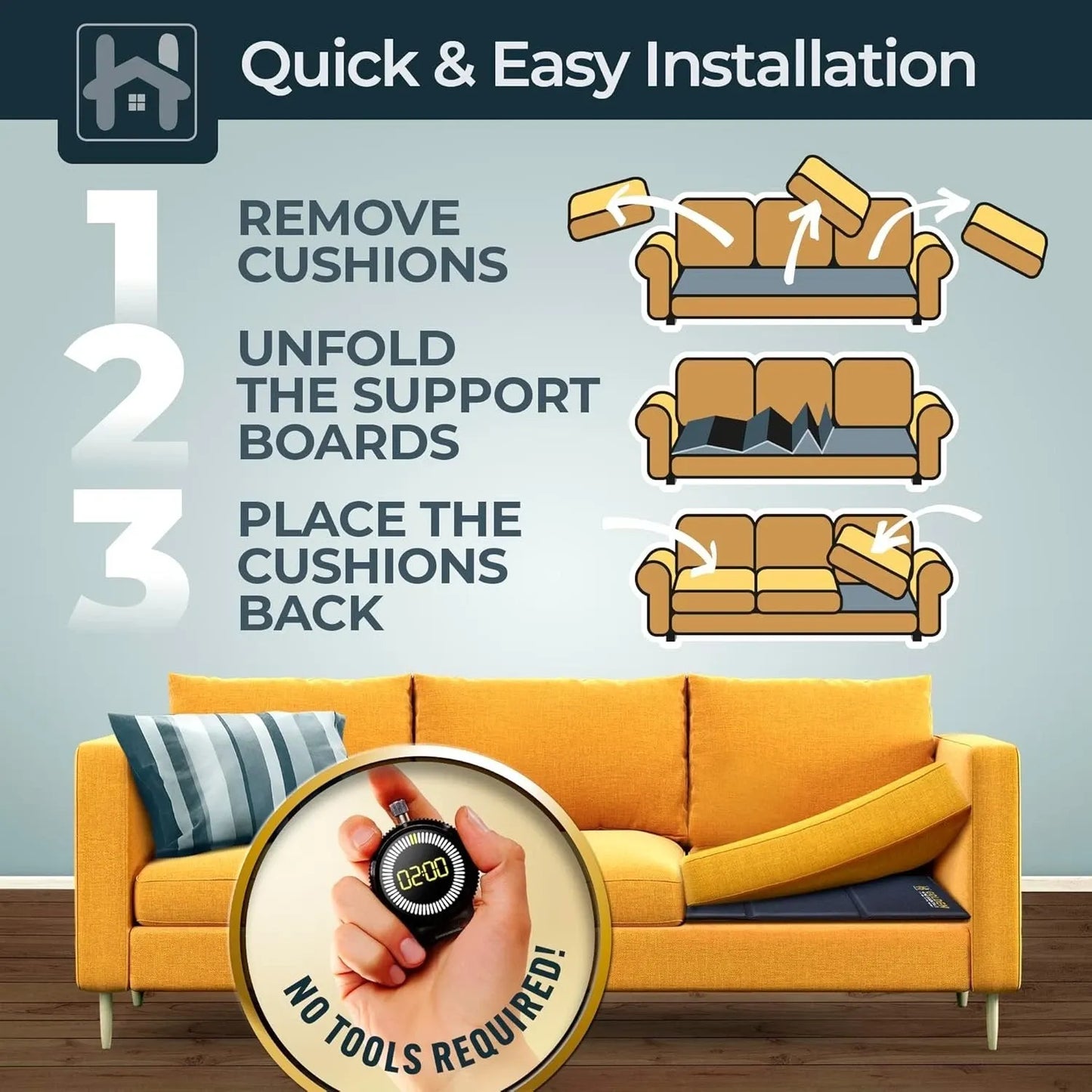 Heavy Duty Sofa Support Board (63.5 × 114.5 cm)