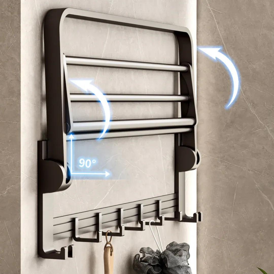 Premium Aluminum Rustproof Drill-Free Bathroom Organizer Rack