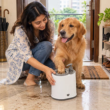 Electric Dog Paw Cleaner with Soap Dispenser, Portable Automatic Washer, Rechargeable, Soft Silicone Bristles, for Dogs & Cats