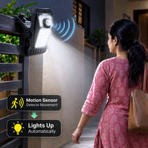 Waterproof Motion Sensor Clip Solar Light for Garden, Camping, Patio, Outdoor Living