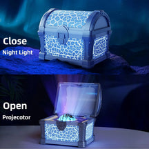 Treasure Chest Star Projector Lamp with Bluetooth Speaker
