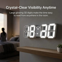 Smart 3D LED Alarm Clock with Time, Date, and Temperature