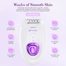 2-in-1 Electric Hair Removal Epilator & Shaver for Face & Body