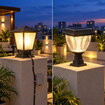 Solar Gate Light Wireless Decorative LED for Compound Wall Boundary, Patio, Landscape, Yard Uses, Multicolour