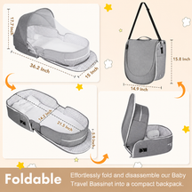 Foldable Diaper Bag Co-Sleeper