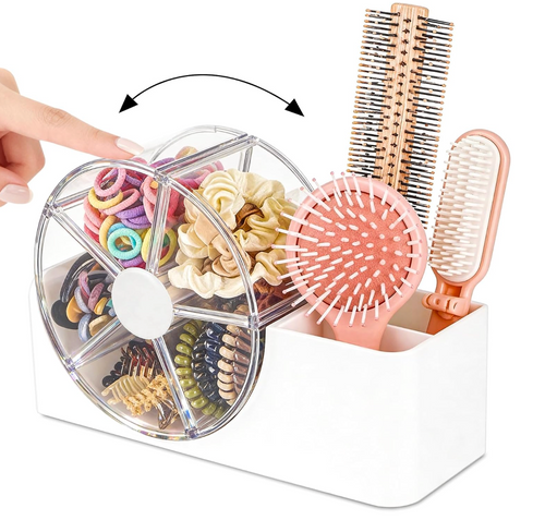 5-Section Rotating Hair Accessories Organizer