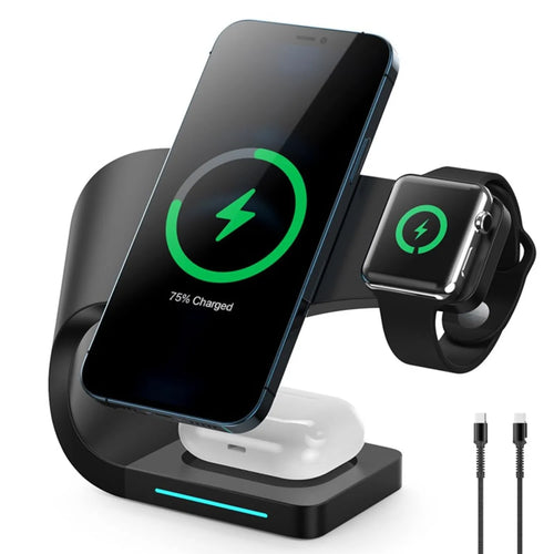 4-in-1 Fast Wireless Charging Station for Multiple Devices