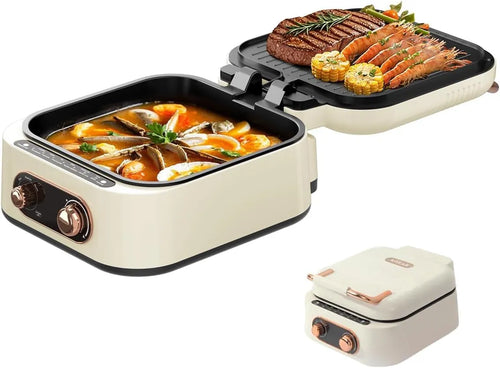 All-in-1 Electric Hot Pot Grill, BBQ & Frying for Daily Recipe Ease