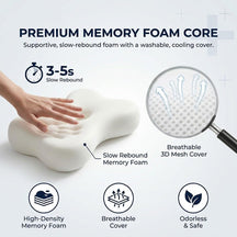 Ergonomic Cervical Memory Foam Pillow for Neck Alignment