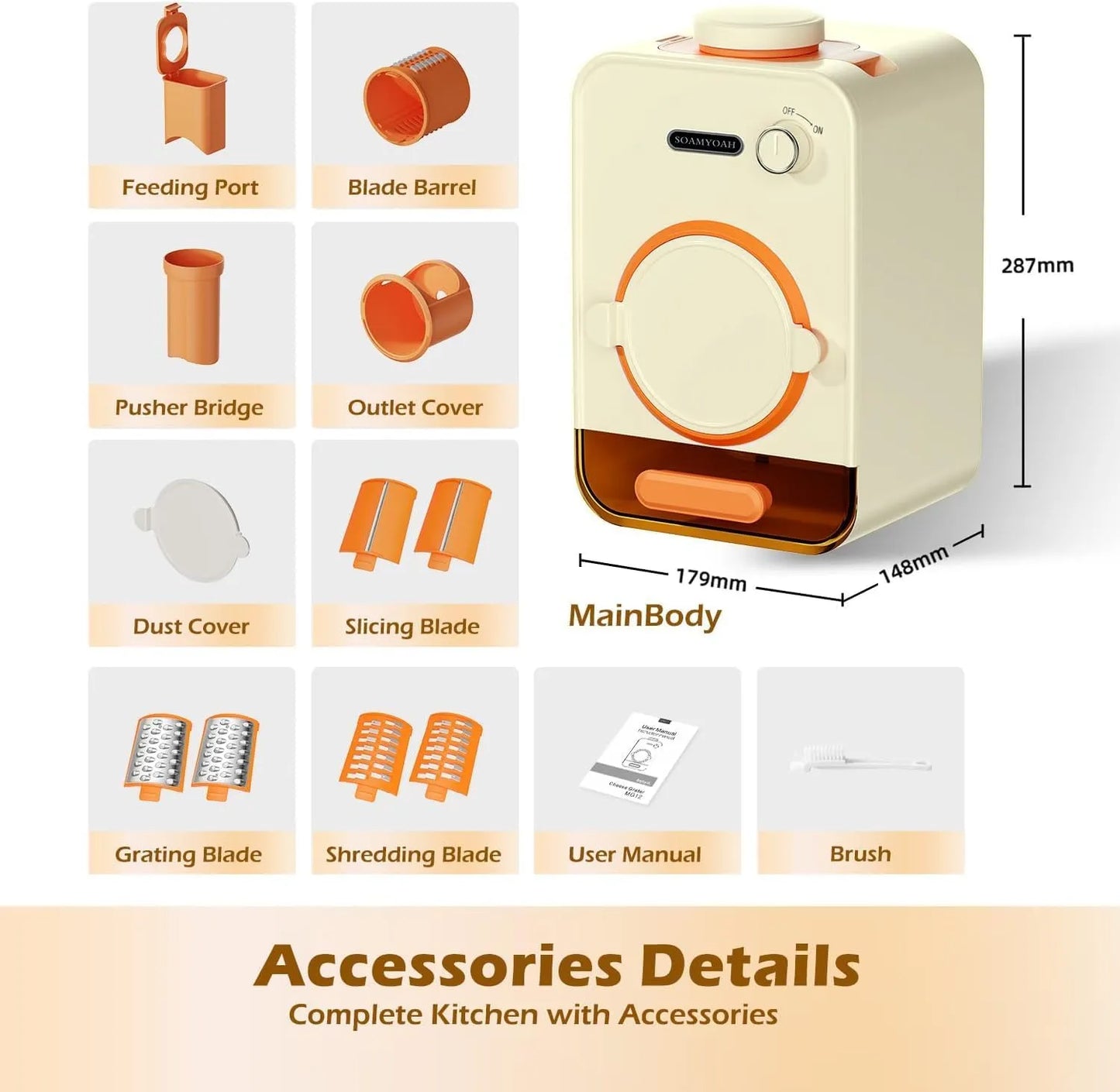 All-In-One Electric Vegetable Cutting, Slicing & Shredding Machine