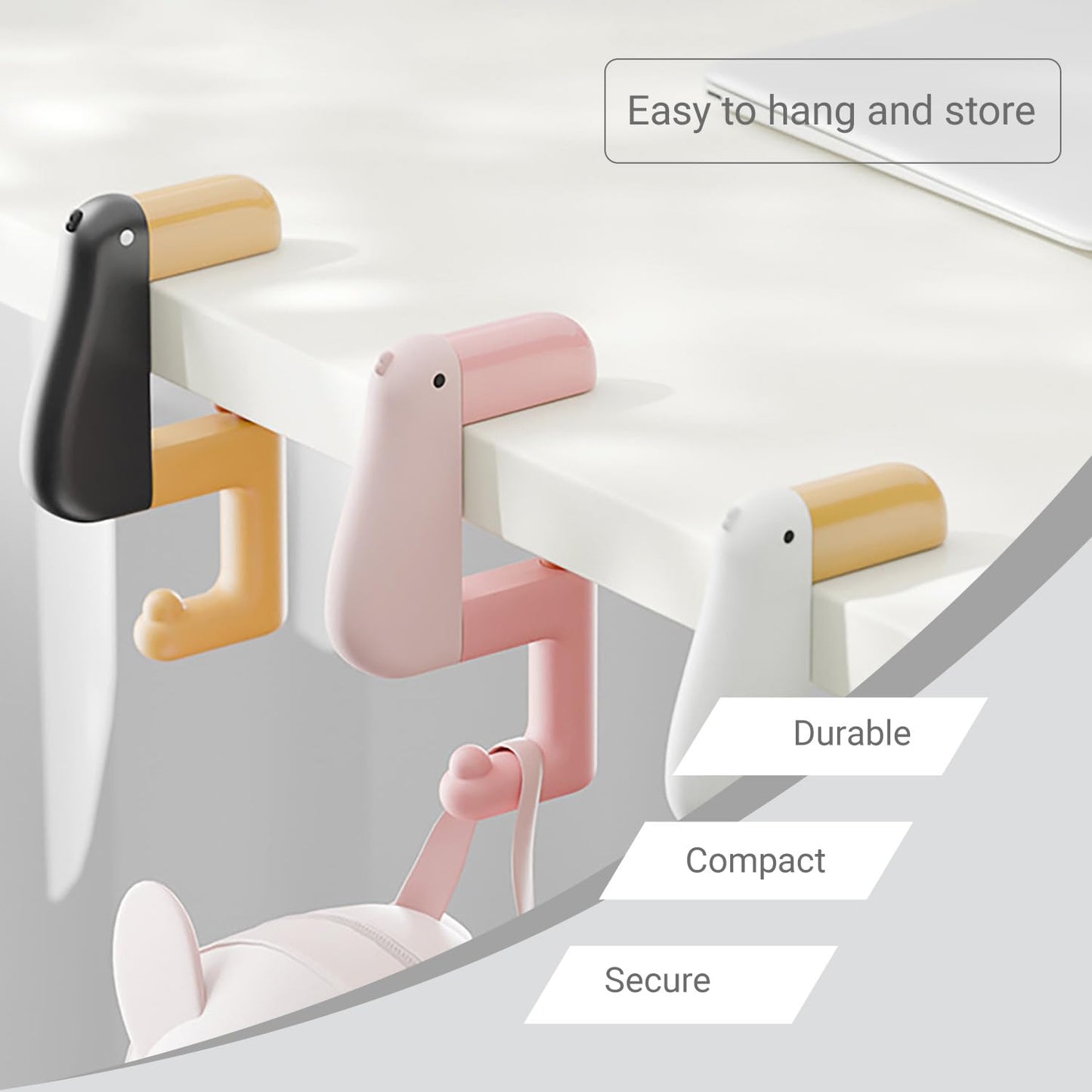 Duck Shape Detachable Desk Side Hook
