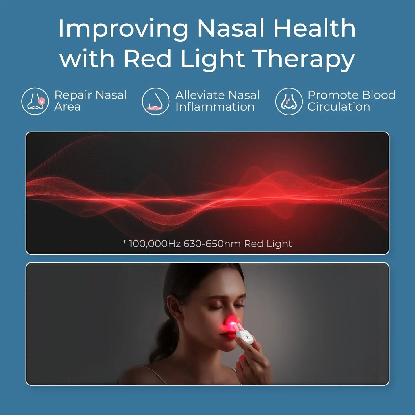 Painless Red Light Therapy for Nasal Congestion Relief