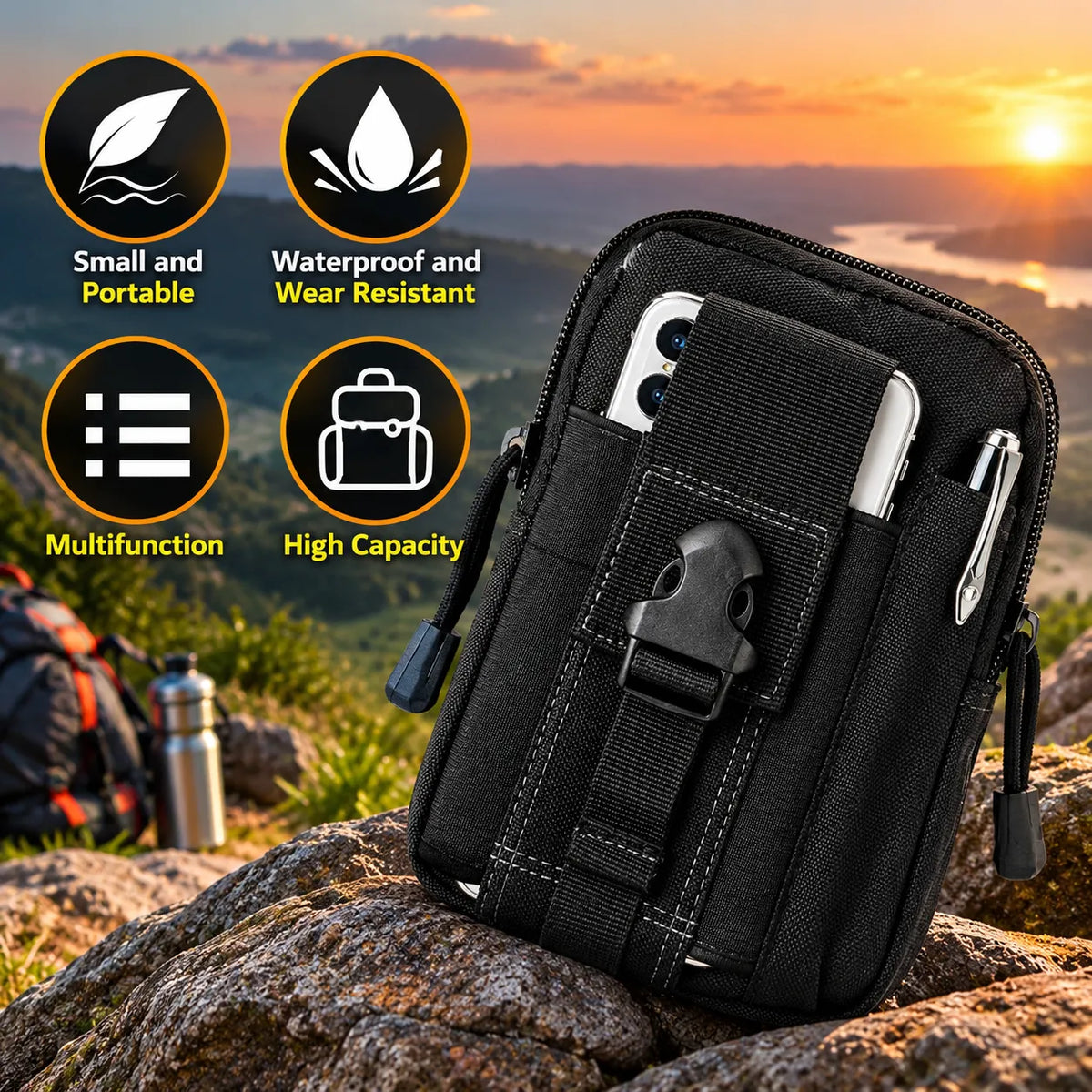 Motiongear Waist Sling Bag Keep your essential Everyday Carry gear organized, protected, and within arm's reach