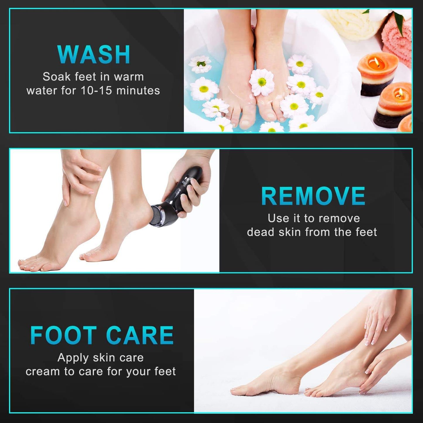 Electric Callus Remover IPX7 Waterproof