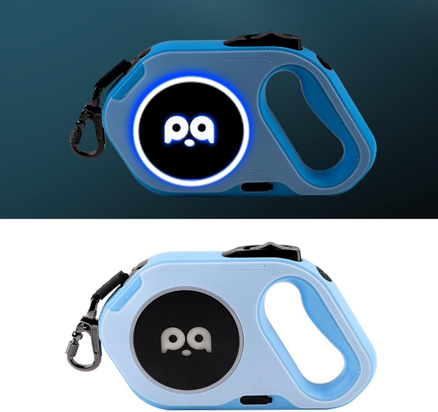 Retractable LED Dog Leash with Flashlight