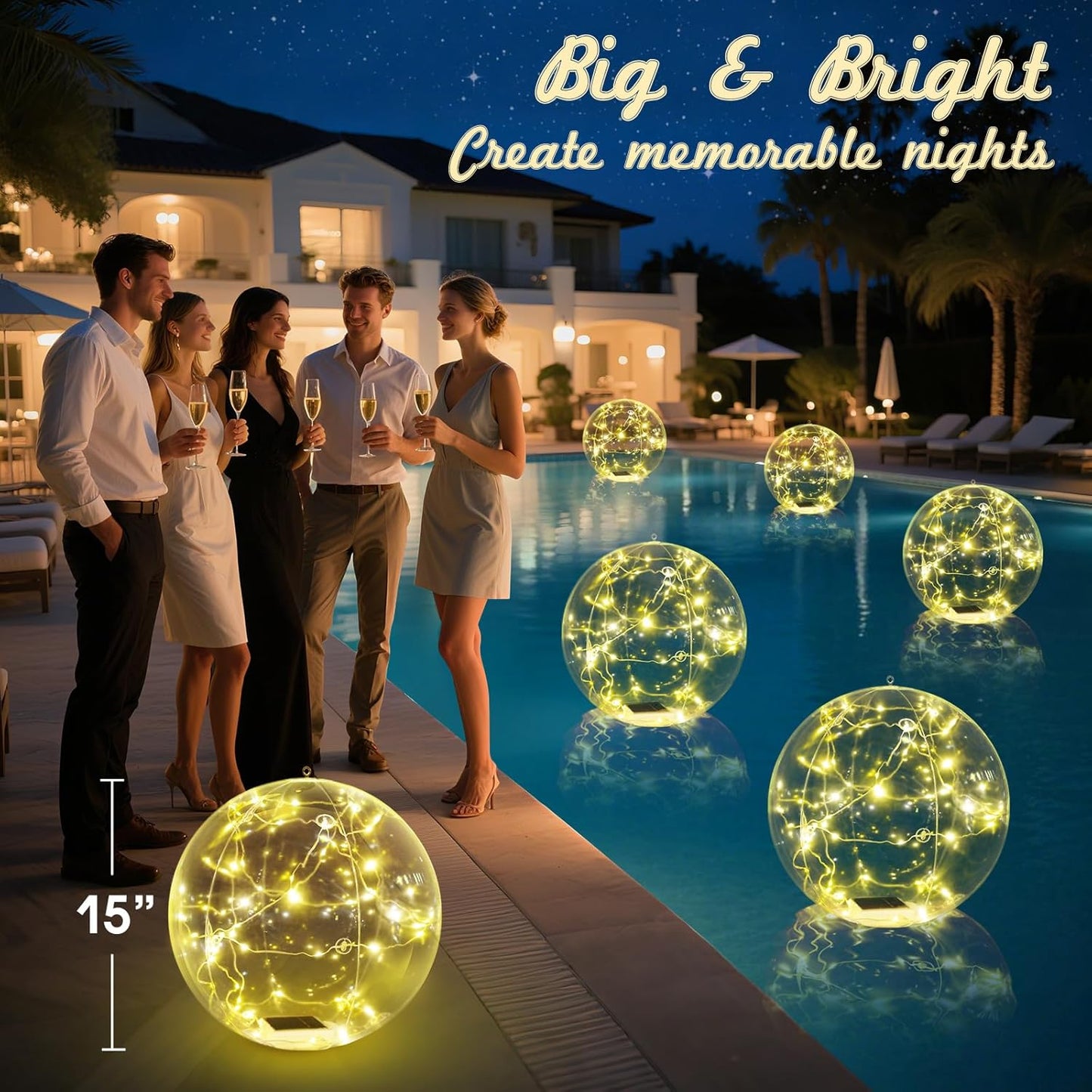 Solar Floating Pool Lights-Glow Ball