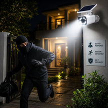 Solar Motion Sensor Spotlight for Security of Balcony, Porch, Pathway and Patio