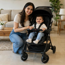 Ultra-Light Portable Baby Stroller with Push Handle, 4 Wheels & Portable Travel Buggy