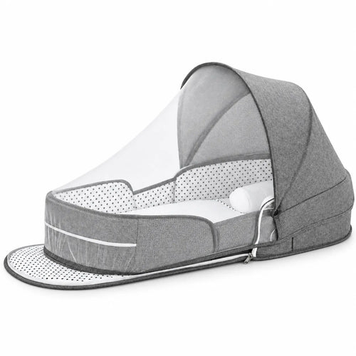 Portable Travel BabyBed, Cosleeping Bed with Mosquito Net and BabyDiaper Changing Pad,Lightweight and Foldable